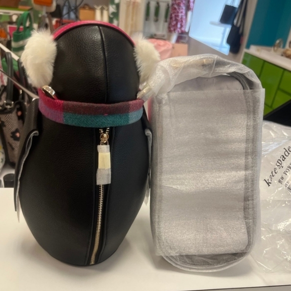 Kate Spade NWT Morty Penguin Crossbody Leather Bag - Picture 5 of 5